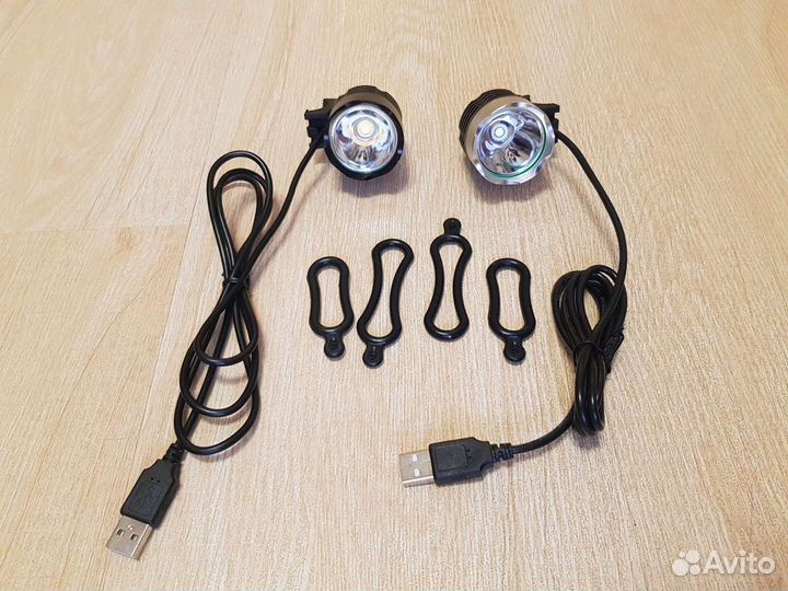 Фара для Велосипеда USB велофара с теплым светом