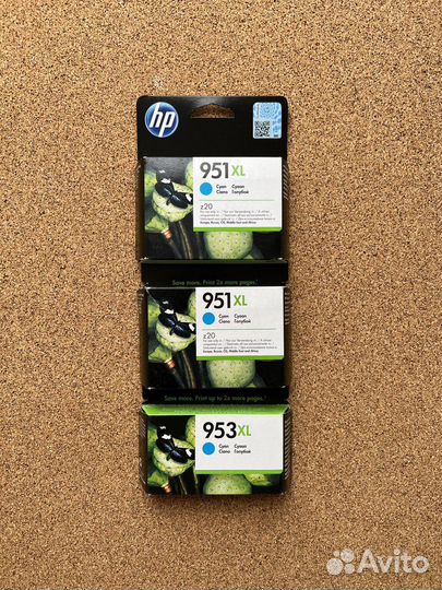 Картридж HP 953 951 xl синий