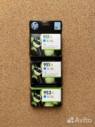Картридж HP 953 951 xl синий