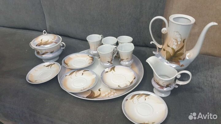 Чайник заварочный СССР набор Фарфор