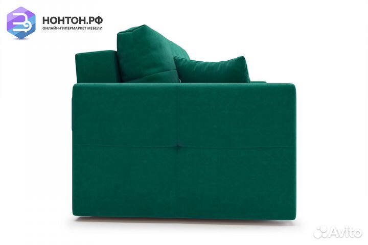 Диван еврокнижка Вита 3-х местный изумрудный