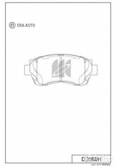 Kashiyama D2088H Колодки тормозные, передние (с ан