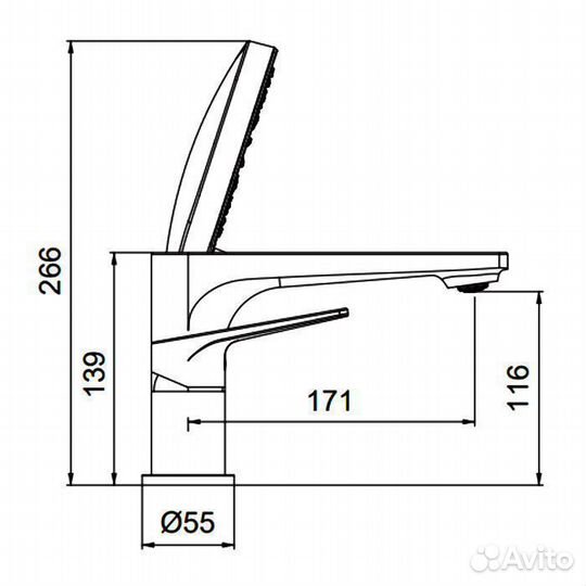 Смеситель на борт ванны faop A1108-6