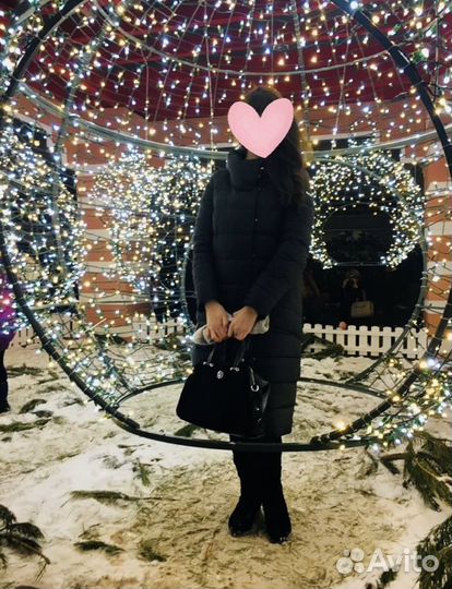 Пуховик зимний женский 42 44 46 размер черный