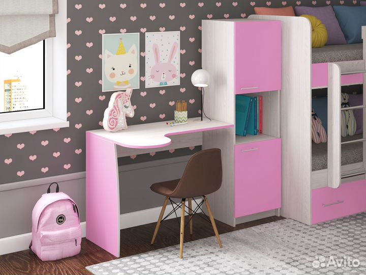 Стол письменный со стеллажом