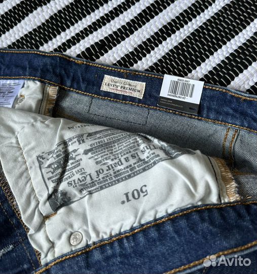 Новые джинсовые шорты Levi's Premium 501 Оригинал