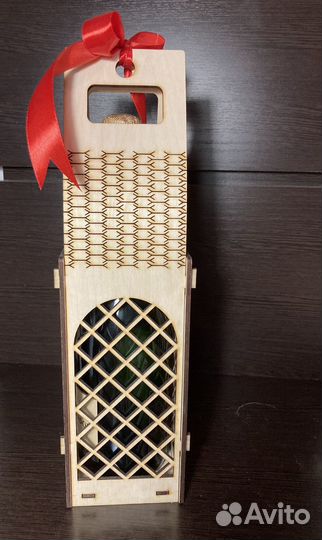 Коробка-переноска деревянная для бутылки вина