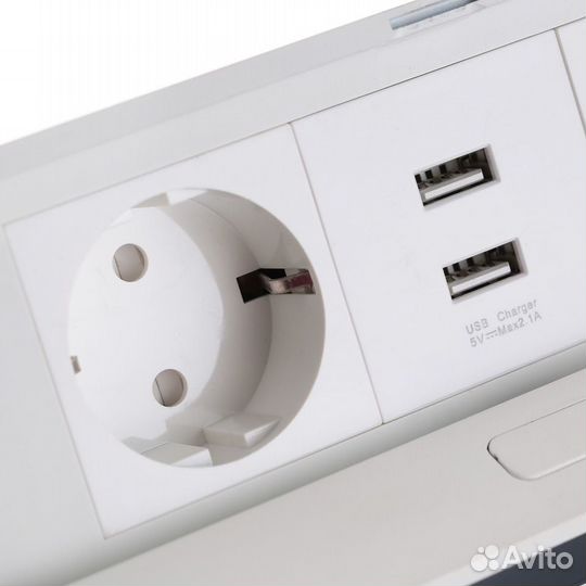 Удлинитель настольный 2 розетки 2 USB