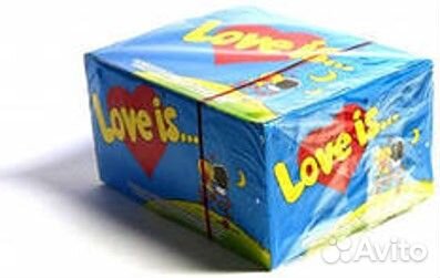 Love is жевательная резинка банан-клубника