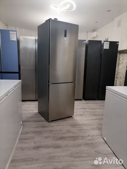 Холодильник двухкамерный новый серый 190 см gmcc