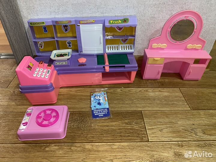 Игрушки для кукол Магазин,касса, плита пакетом