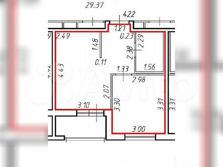 Аукцион: 1-к. квартира, 30,9 м², 18/22 эт.