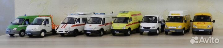 Модели газ и газелей, Deagostini, 1:43