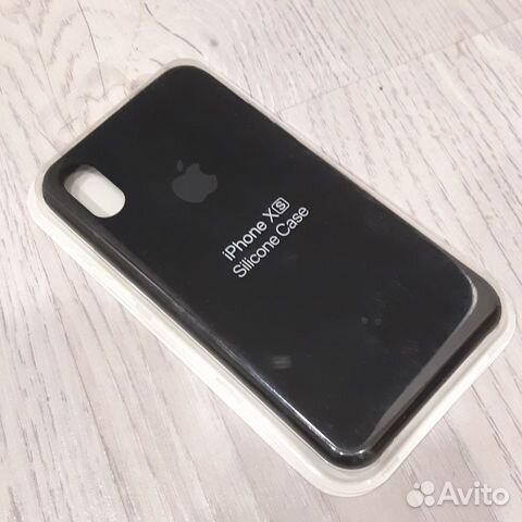 Силиконовый чехол на iPhone X / XS чёрный