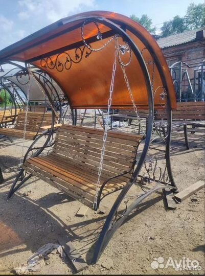 Качель подвесная с крышей