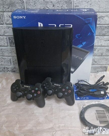 PlayStation 3 Super Slim + 50Игр + 2Джостика