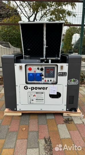 Электростанция дизельная 10 кВтg-power однофазный