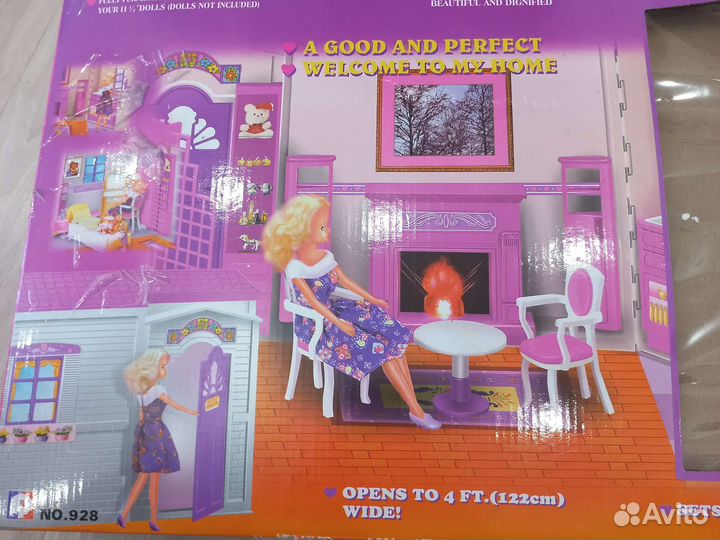 Домик для барби с мебелью