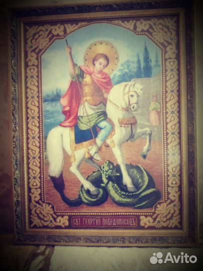 Картина, вышитая крестом. Ручная работа