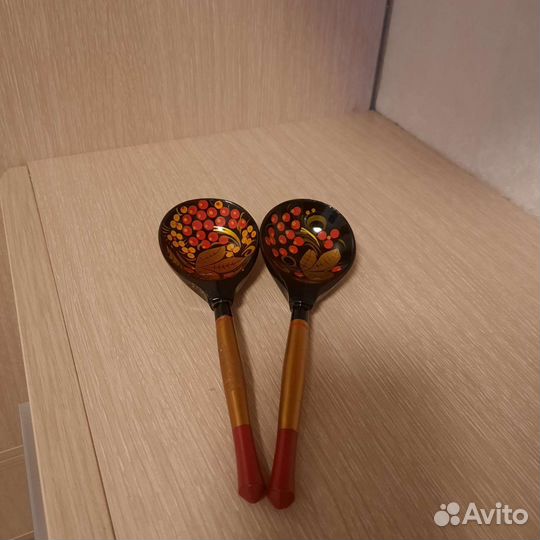 Деревянные ложки хохлома СССР
