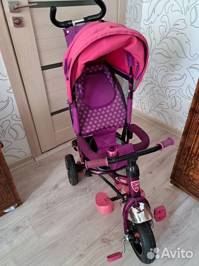 Детский велосипед трехколесный с ручкой бу