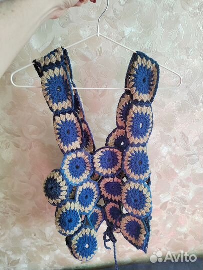 Жилетка ручная вязка (крючком)