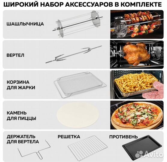 Электрическая мини-печь gfgril gfao-700 Steel