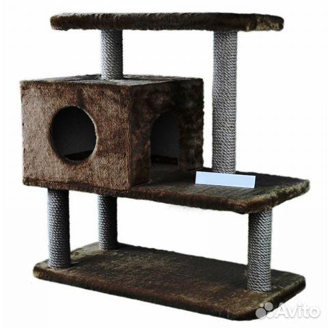 Комплекстрехуровневый с Домиком мех джут коричневы