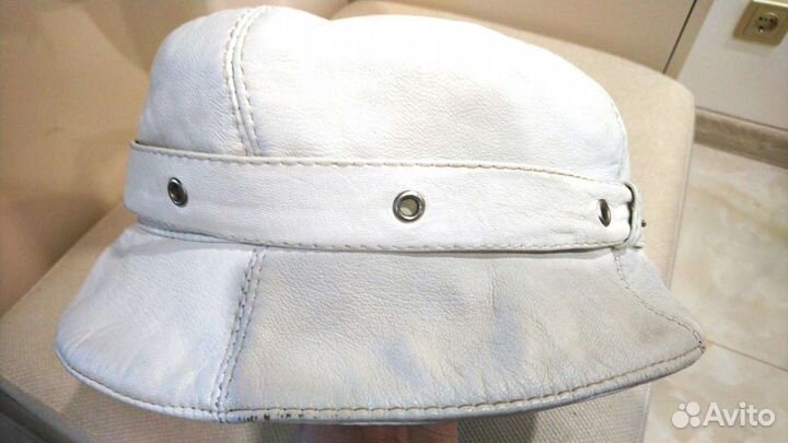 Шляпа кожаная натуральная с подкладом