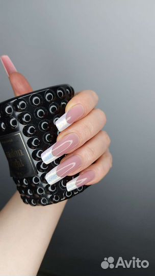 Маникюр френч наращивание смарт педикюр