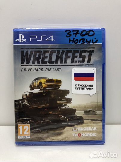 Диск Wreckfest Новый на PS4