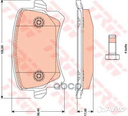 GDB1763 FDB4058 5N0698451 колодки дисковые