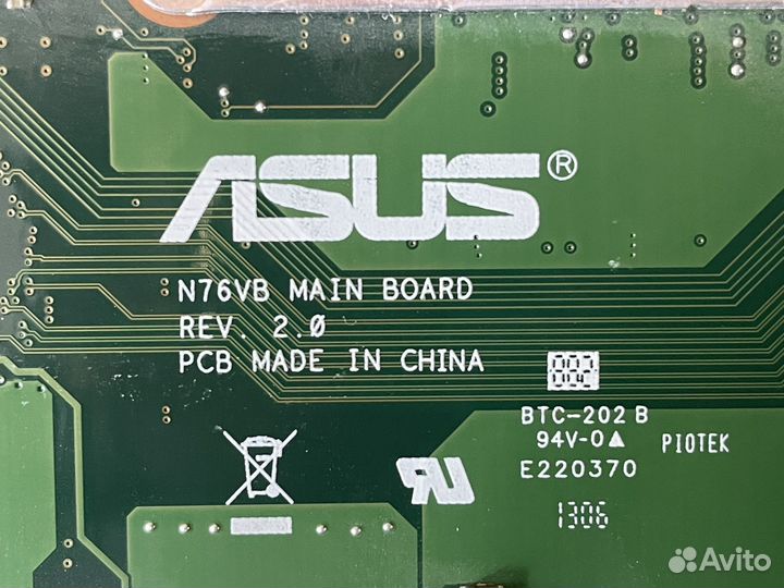 Материнская плата на Asus N76 N76VB Main Board