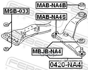 Пыльник шаровой опоры нижнего рычага mbjbna4 Fe
