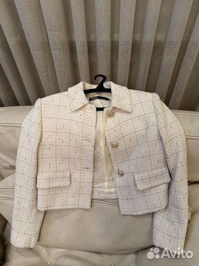Твидовый жакет zara
