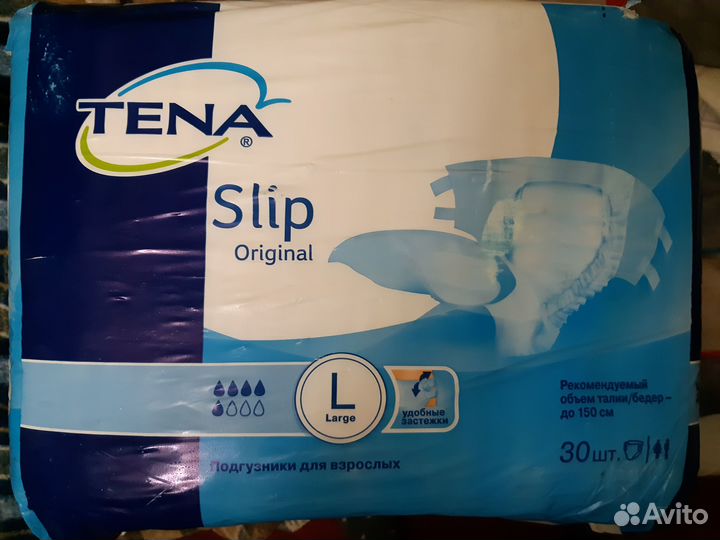 Подгузники tena slip original L