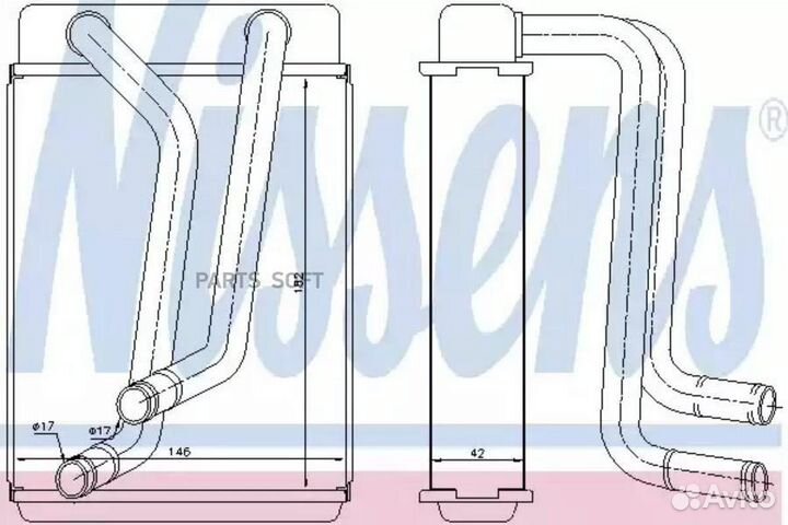 Радиатор отопителя KIA mentor (1993) 1.5
