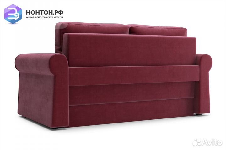 Диван еврокнижка Лира бордовый