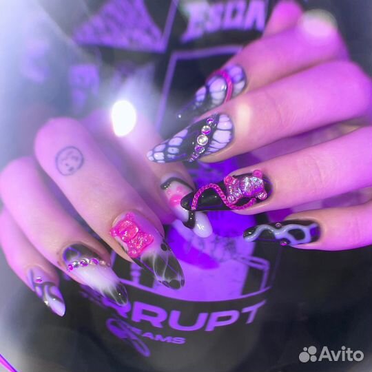 Крейзи маникюр/наращивание ногтей