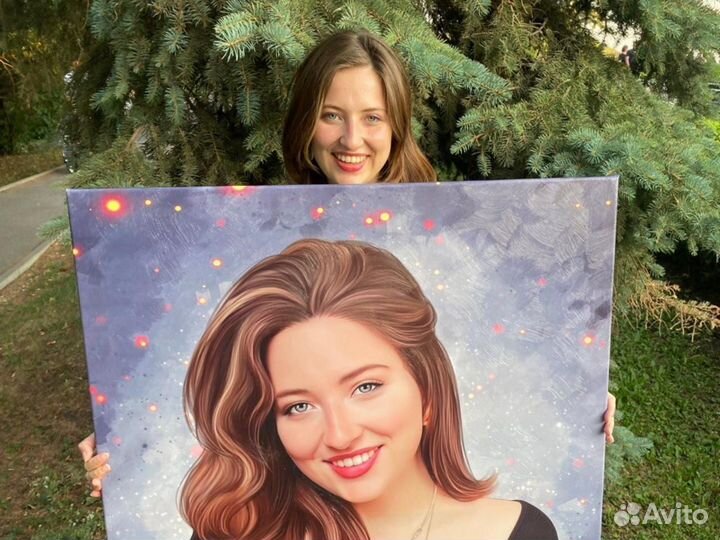 Портрет на холсте по фото. На заказ