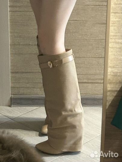 Ботфорты натуральная кожа