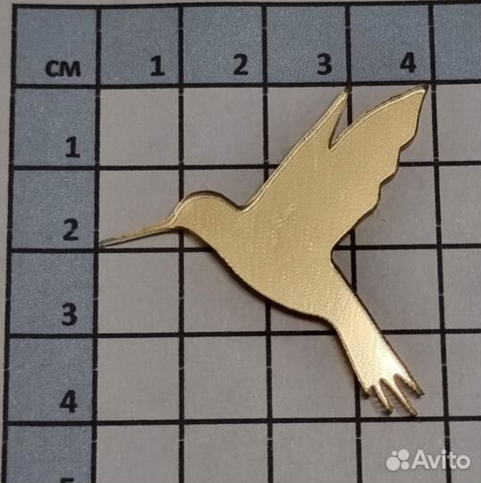 Топпер колибри, 4 х 4 см, 2 шт