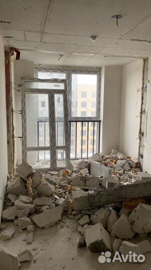 Демонтаж стен снос перегородок стен