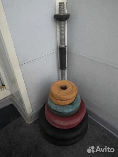 Спортивные блины, гриф гантельный