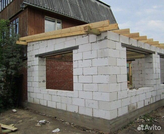 Строительство, пристройка, строительная бригада