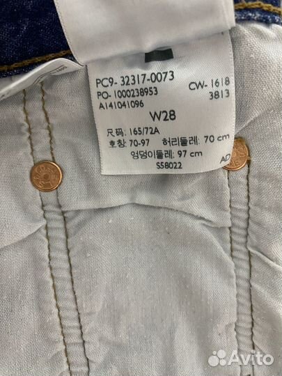 Джинсовые шорты levis 501 w28