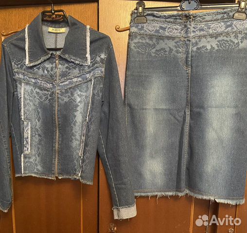 Джинсовый костюм женский