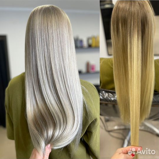 Сложное окрашивание и наращивание волос