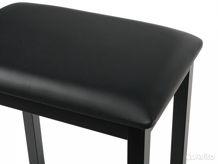 Банкетка для пианино черная кожзам