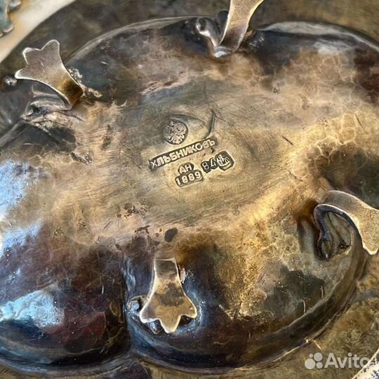 Икорница. Серебро 84 пр. Мастерская Хлебникова